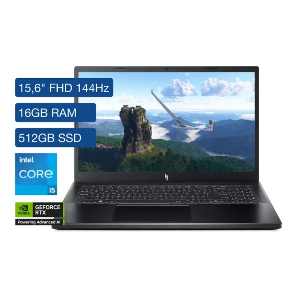 Portátil Gamer ACER NITRO Intel Core i5 - RAM 16GB - Disco SSD 512GB