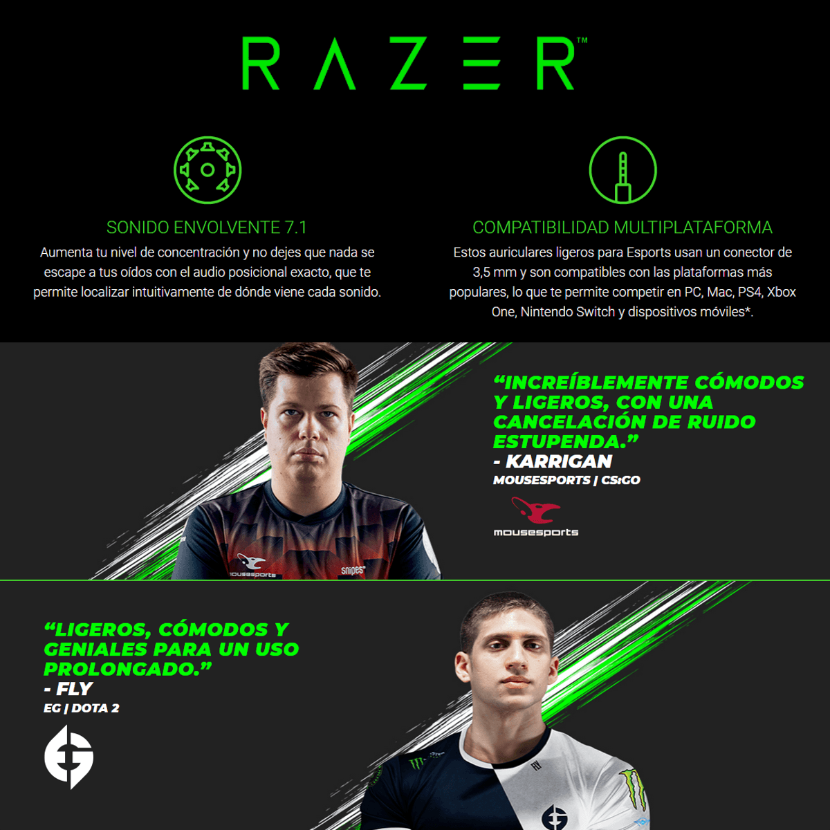 DIADEMA-RAZER-BLACKSHARK-V2X