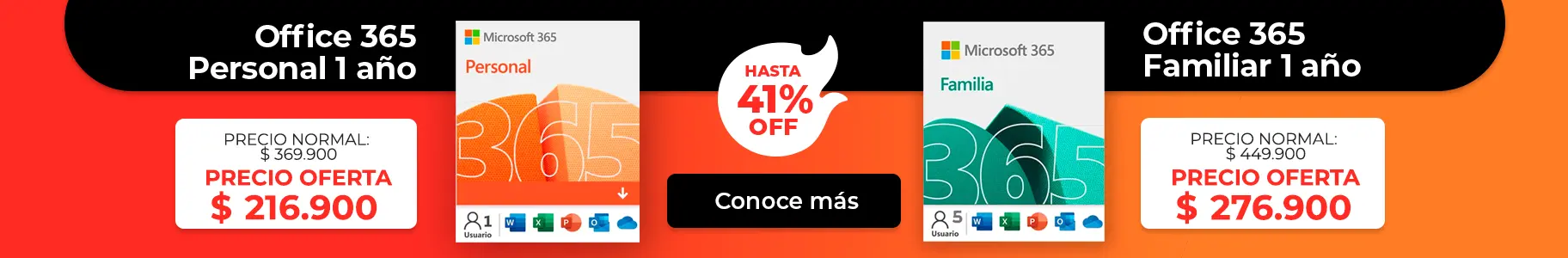 Ofertas en Microsoft 365 Personal y Familiar, hasta 41% de descuento