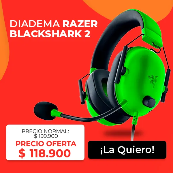 Diadema gamer Razer Blackshark 2, precio de oferta
