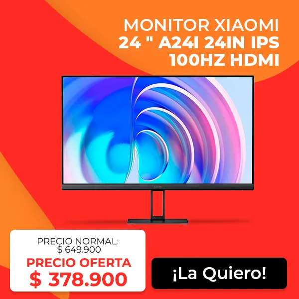 Monitor Xiaomi A24i 24 pulgadas con pantalla IPS de 100Hz.