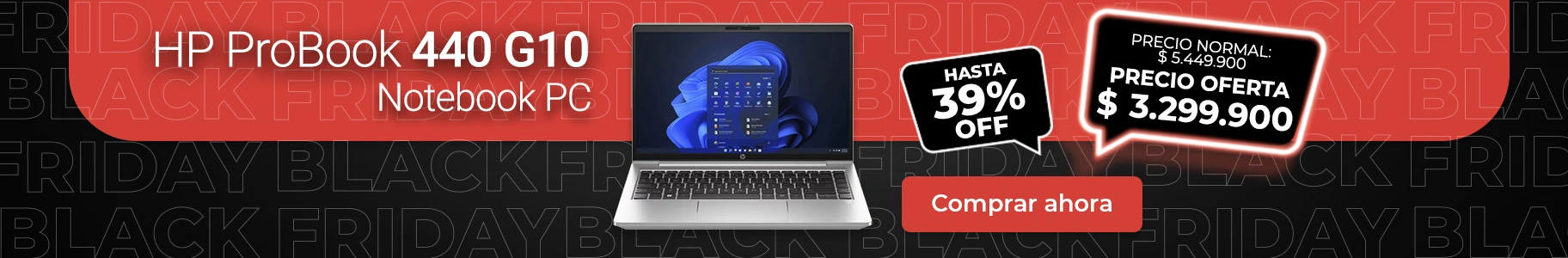 Portátil HP ProBook 440 G10 Notebook PC en oferta Black Friday.