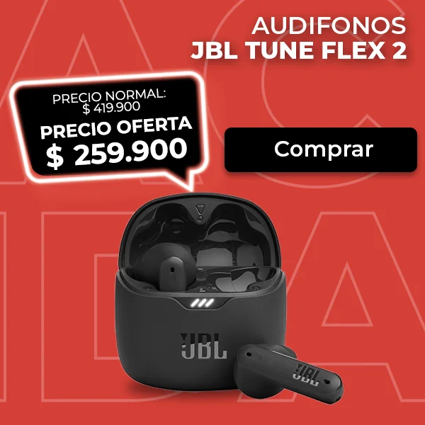 Audífonos JBL Tune Flex 2 cancelación de ruido en promoción.