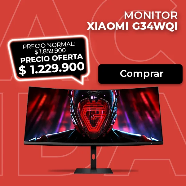 Monitor gamer curvo Xiaomi G34WQi ultrawide en promoción.
