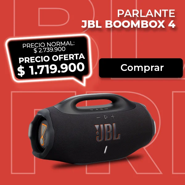 Parlante portátil JBL Boombox 4 negro precio oferta.