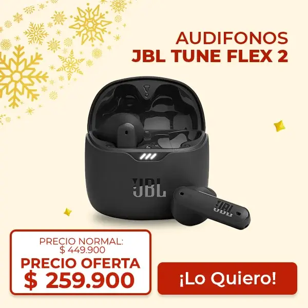 Audífonos JBL Tune Flex 2 cancelación de ruido oferta Navidad.