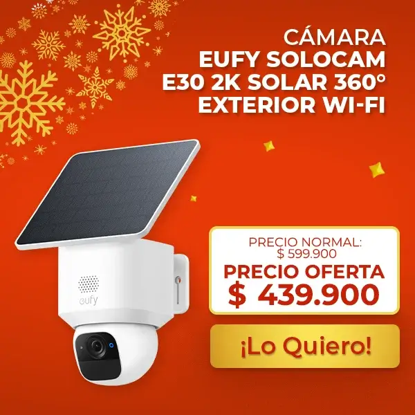 Cámara de seguridad solar Eufy SoloCam E30 2K exterior wifi.