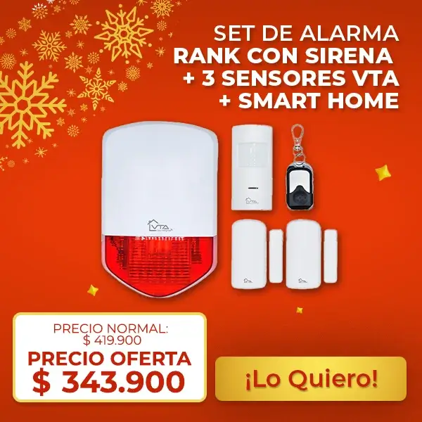 Kit alarma casa inteligente sirena y sensores VTA Smart Home.