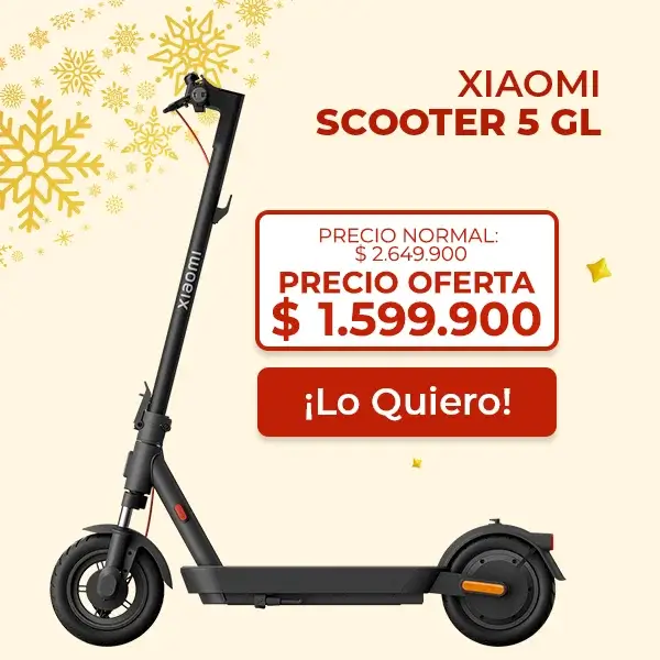 Xiaomi Electric Scooter 5 GL patineta eléctrica negra.