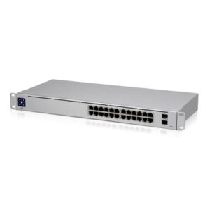 Ubiquiti UniFi Switch USW-24 - Conmutador - Gestionado - 24 x 10/100/1000 + 2 x Gigabit SFP - montaje en rack, sobremesa