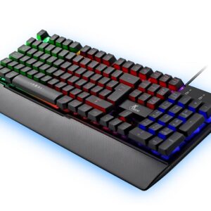 Teclado para Gaming Xtech XTK-510S - Español - Iluminación LED Multi-color con efectos de luz - Conexión USB inmediata - Descansa-palmas integrado con acabado texturizado