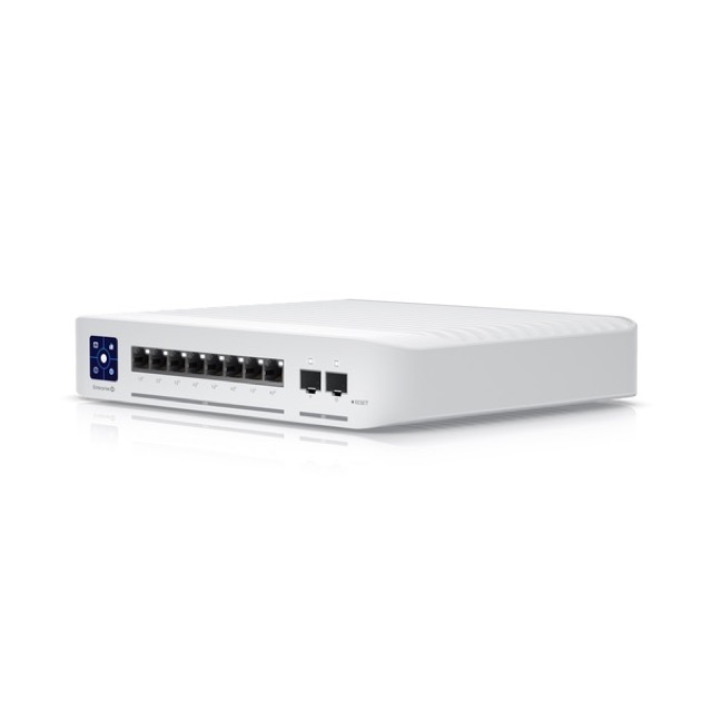 Ubiquiti UniFi Enterprise - Conmutador - L3 - Gestionado - 8 x 10/100/1000/2.5G (PoE+) + 2 x 1 Gigabit / 10 Gigabit SFP+ (enlace ascendente) - sobremesa - PoE+ (120 W)