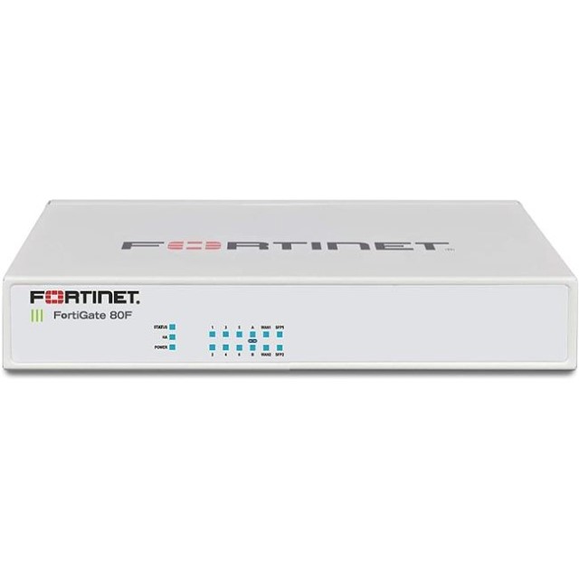 Fortinet FortiGate 80F - Aparato de seguridad - con 1 año de protección 24/7 FortiCare y Forticare Unified (UTM) - 1GbE - escritorio