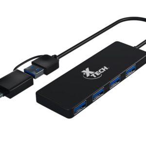 Xtech - Hub - 4 puertos - USB 3.0 XTC-390