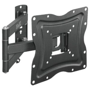Klip Xtreme KPM-875 - Kit de montaje (placa de contacto, soporte para montaje en pared, brazo oscilante doble) - para pantalla plana - acero con recubrimiento en polvo - negro - tamaño de pantalla: 13"-46" - interfaz de montaje: hasta 400 x 400 mm - se puede instalar en la pared