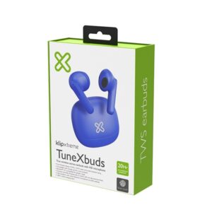 Klip Xtreme - KTE-007BL - True wireless earphones - Para Home audio / Para Portable electronics / Para Tablet / Para Cellular phone - Wireless - Touch - 26Hrs Blue