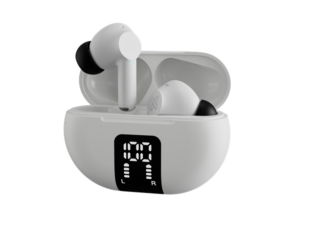 Klip Xtreme - True wireless earphones - Para Phone / Para Portable electronics / Para Tablet - Wireless - 22Hrs ANC White