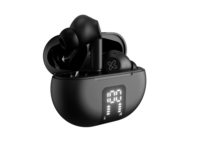 Klip Xtreme - True wireless earphones - Para Phone / Para Portable electronics / Para Tablet - Wireless - 22Hrs ANC Black