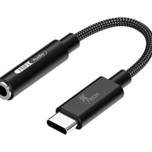 Xtech - Headphone Jack Adapter - 24 pin USB-C - 3.5mm TRRS - 10 cm - Black - USB-C (M) to 3.5 mm(f) XTC-509