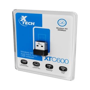 Xtech - Network adapter - USB 2.0 - Wless AC DBand 600Mbps XTC-600