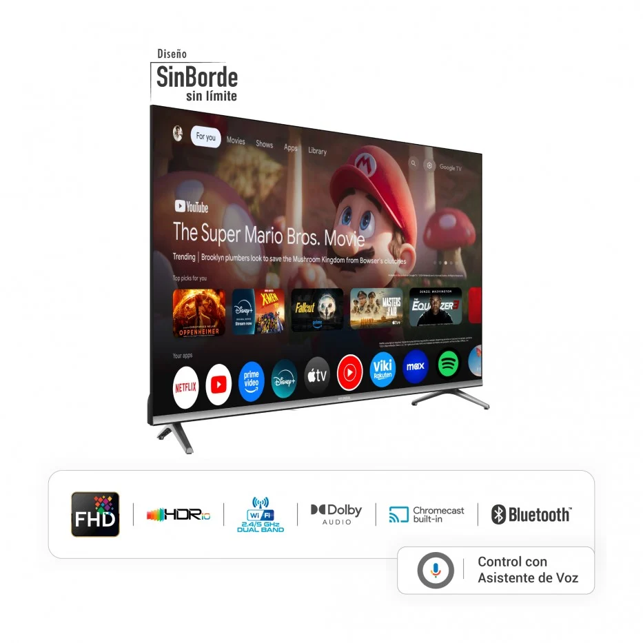 Televisor HYUNDAI 43 Pulgadas Smart Google TV FHD