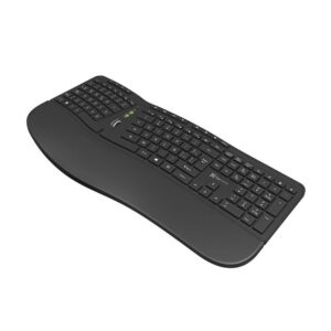 Klip Xtreme - Keyboard - Spanish - Wireless - 2.4 GHz - All black - Ergonomic