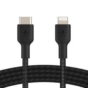 Belkin BoostCharge - Cable Lightning - 24 pin USB-C macho a Lightning macho - 1 m - negro - suministro de potencia USB (18W)