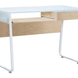 Xtech - Desk S Lvl XTF-CD197 - Escritorio para computadora con tope de vidrio - Color: Sicomoro