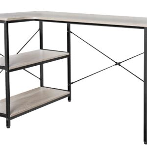 Xtech - Escritorio para ordenador - con forma de L - roble oscuro