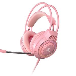 Xtech - XTH-564 - Headset - Para Computer / Para Game console - Wired - 3.5mm+USB Pink