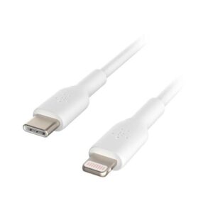 Belkin BoostCharge - Cable Lightning - 24 pin USB-C macho a Lightning macho - 1 m - blanco - suministro de potencia USB (18W)