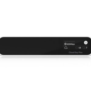 Ubiquiti Cloud Key SSD Minio servidor Unifi Controller - Material de la carcasa: Aluminio anodizado Hardware – Procesador: Chip basado en Arm® Cortex-A53® de ocho núcleos - Interfaz de gestión: Ethernet Bluetooth Interfaz de red (1) puerto GbE RJ45 – Memoria: 32GB eMMC 3 GB RAM - Capacidad de SSD: SSD SATA de 2,5" y 1 TB (actualizable por el usuario*) *CloudKey+ solo admite unidades que pueden funcionar con alimentación de 5 V. Las unidades que requieren alimentación adicional no son compatibles