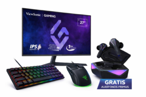 Combo Gaming Monitor ViewSonic 27″ 180Hz + Kit Razer + Audífonos Primus Obsequio
