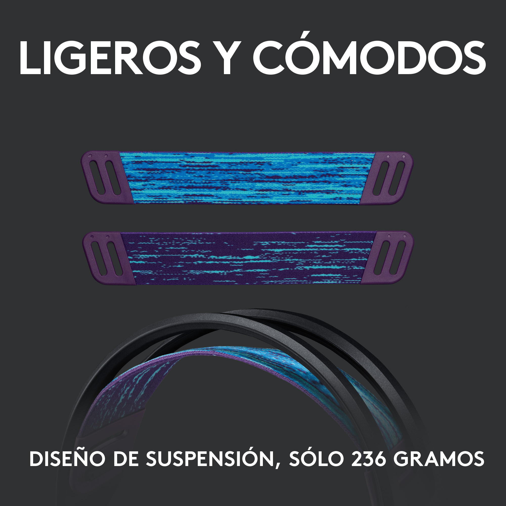 Audífonos inalámbricos con micrófono Logitech G535 LIGHTSPEED para juegos. - Imagen 9