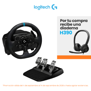 Volante Logitech G923 para Xbox Series X|S, Xbox One y PC + Pedales