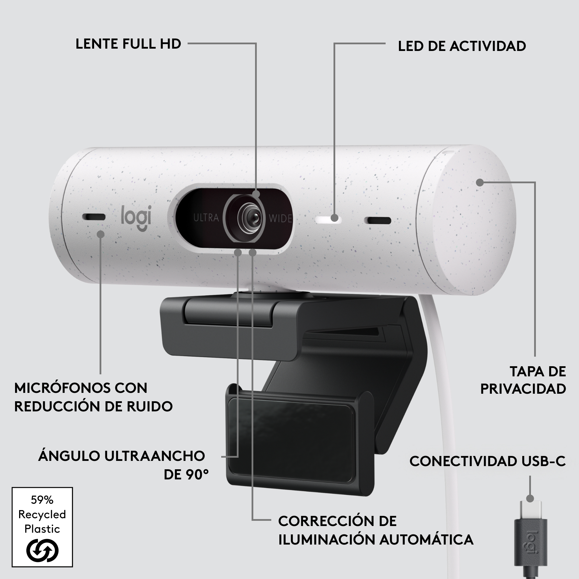 Cámara web Logitech Brio 500 Full HD - Imagen 6