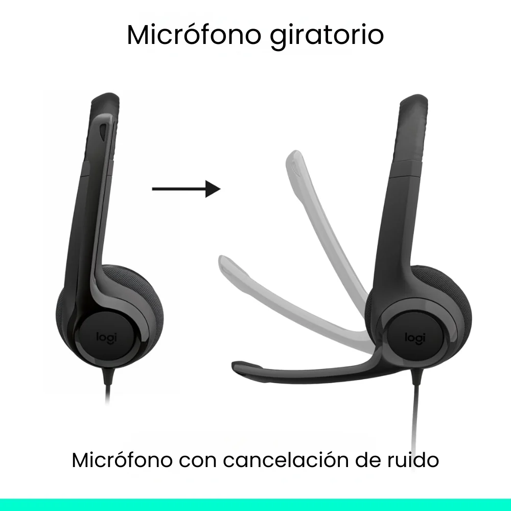 Auriculares con Micrófono USB-C -Logitech-H390 - Imagen 3