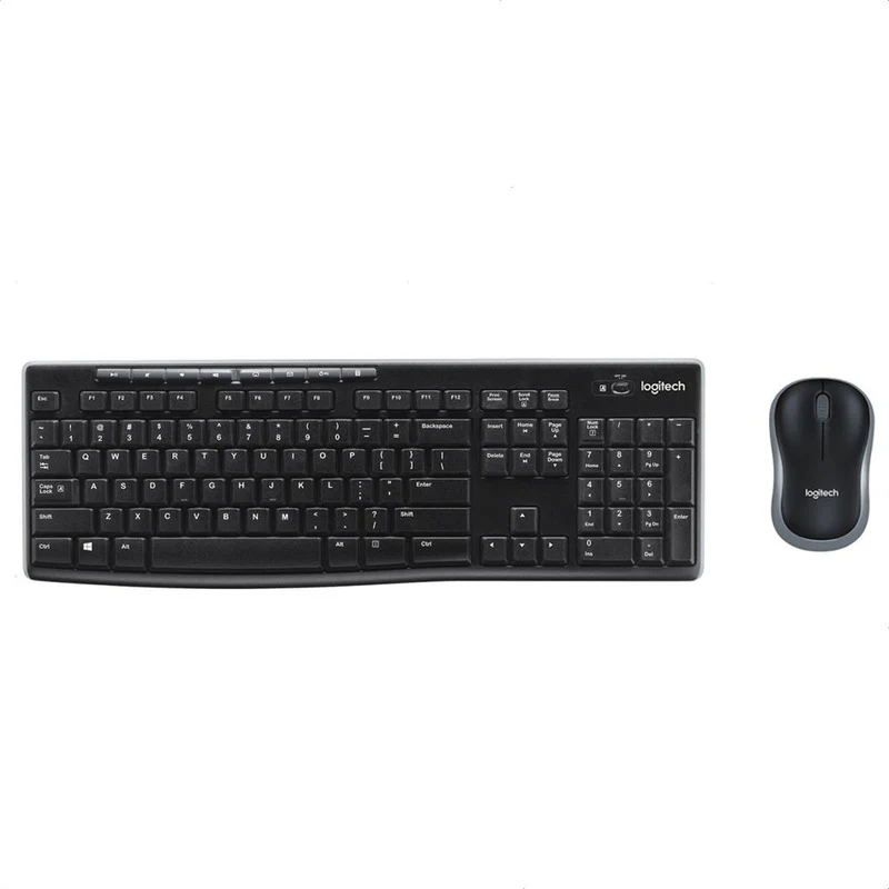 Combo Teclado Multimedia y Mouse Inalámbricos Logitech MK270