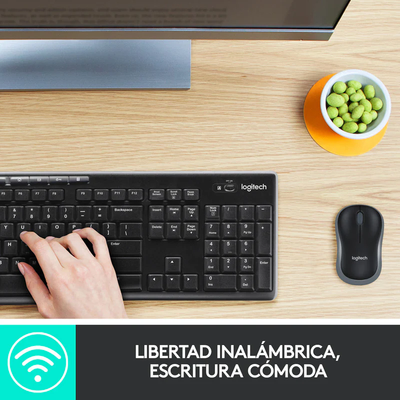 Combo Teclado Multimedia y Mouse Inalámbricos Logitech MK270 - Imagen 2