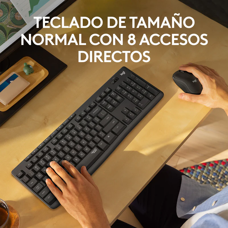 Combo teclado y Mouse silencioso inalámbrico Logitech MK295 - Imagen 3
