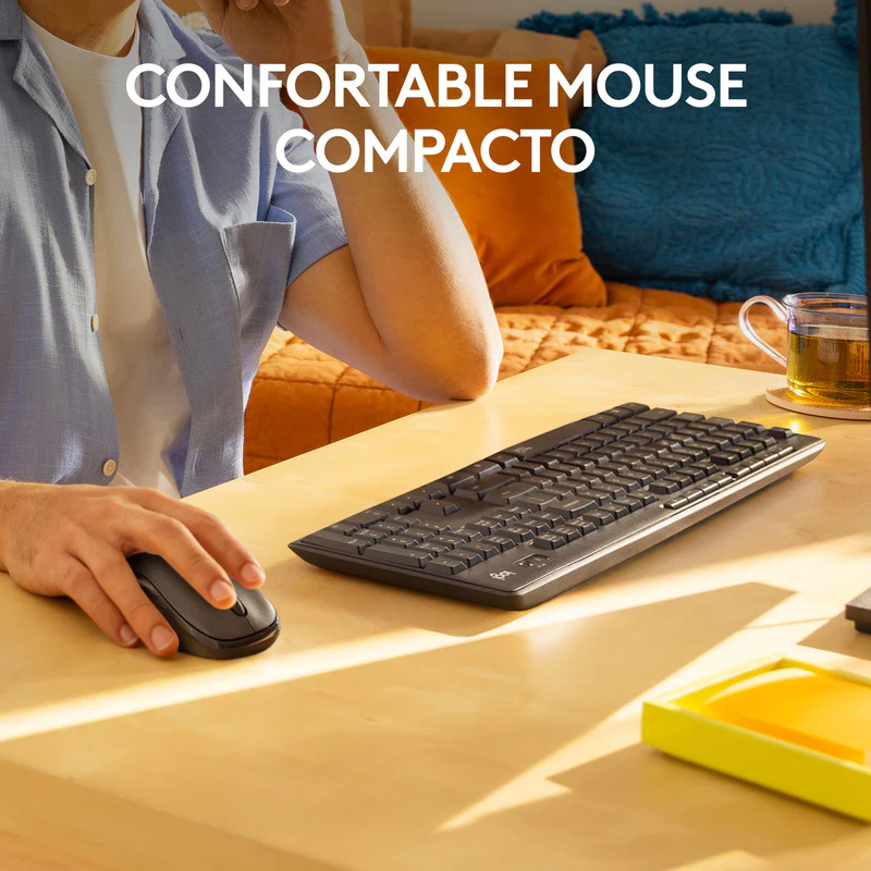 Combo teclado y Mouse silencioso inalámbrico Logitech MK295 - Imagen 4