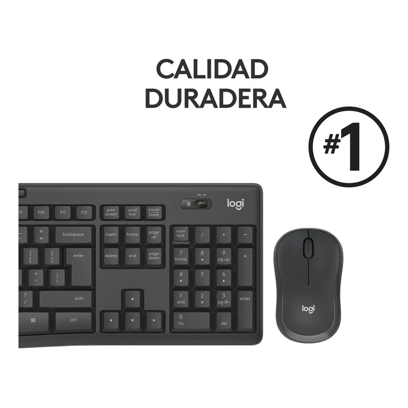 Combo teclado y Mouse silencioso inalámbrico Logitech MK295 - Imagen 7