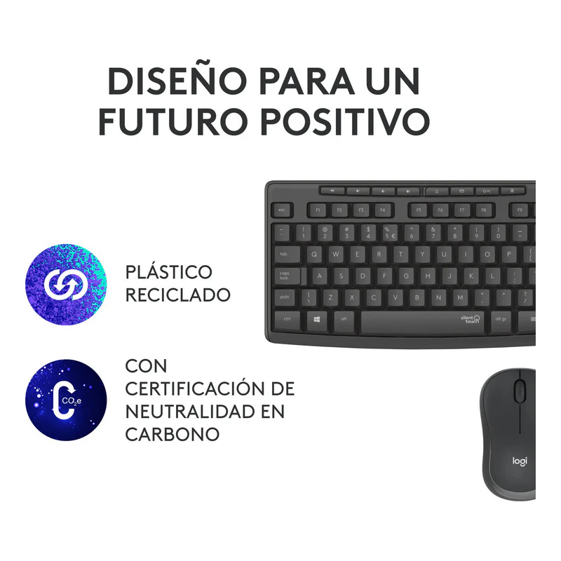 Combo teclado y Mouse silencioso inalámbrico Logitech MK295 - Imagen 8