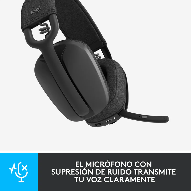 Audífonos Inalámabrico Logitech Zone Vibe 100 con Micrófono de Cancelación de Ruido Negro - Imagen 3