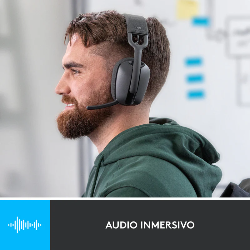 Audífonos Inalámabrico Logitech Zone Vibe 100 con Micrófono de Cancelación de Ruido Negro - Imagen 4