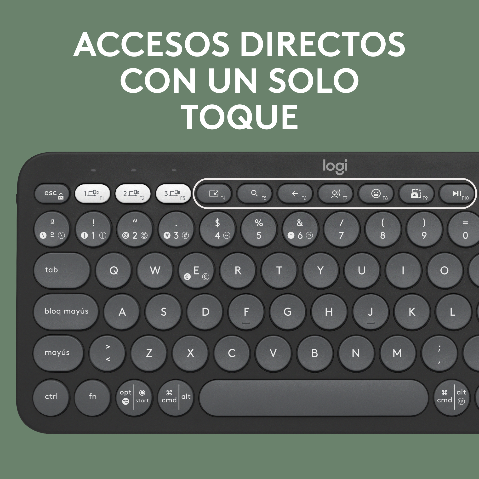 Teclado Bluetooth Multidispositivo Logitech Pebble Keys 2 K380s - Imagen 2