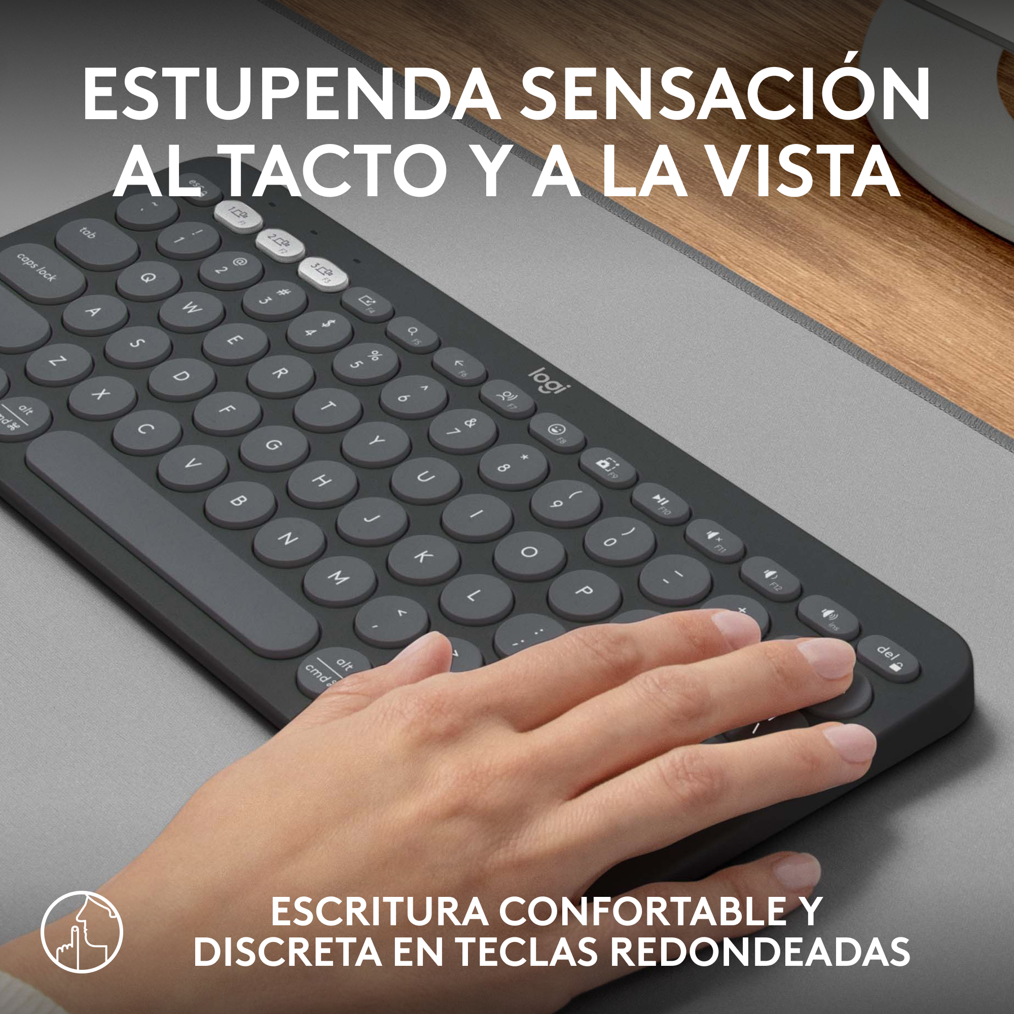 Teclado Bluetooth Multidispositivo Logitech Pebble Keys 2 K380s - Imagen 3