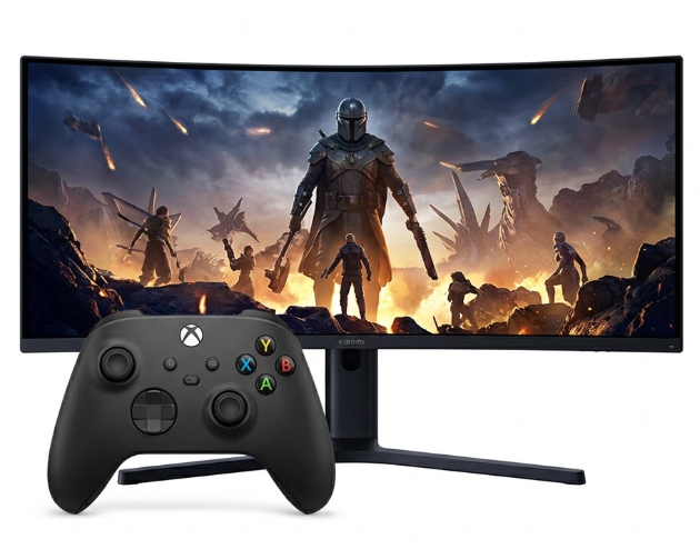Combo Gaming Xiaomi 34" + Control Xbox Carbon Black