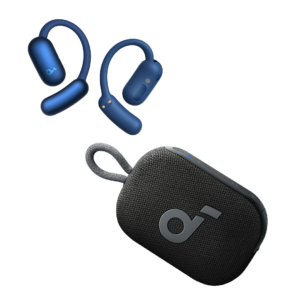 Combo Soundcore Select 4 Go + Audifonos AeroFit 2 Azul