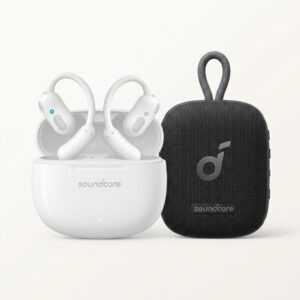 Combo Soundcore AeroFit 2 Blanco + Select 4 Go Negro